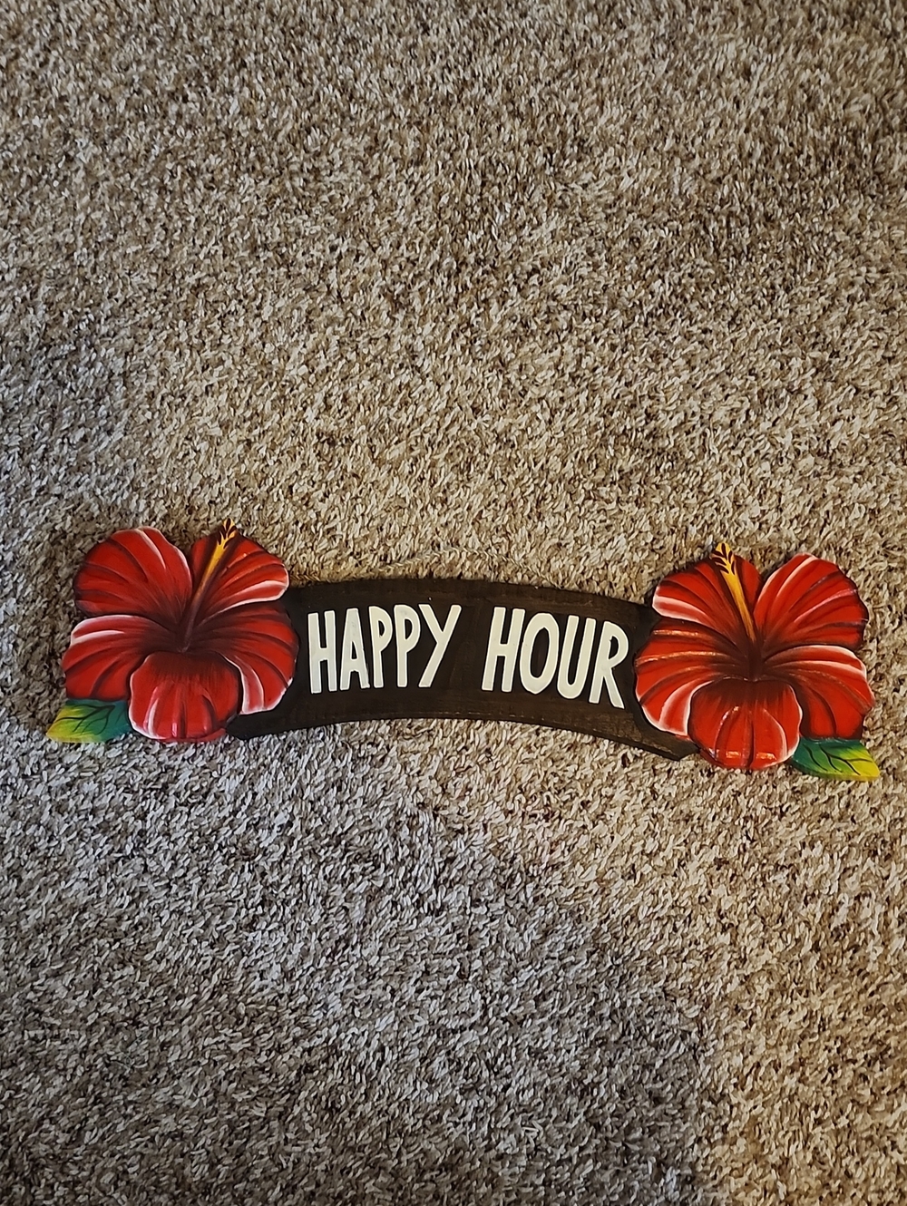 Happy Hour Wood Bar Sign - NWT